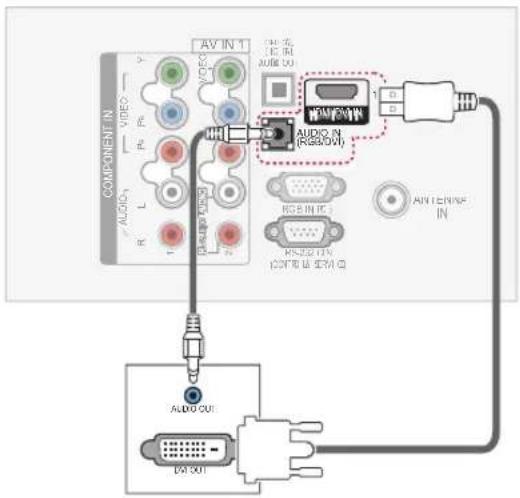 LG 26LV5510 - DVI to HDMI connection - 1