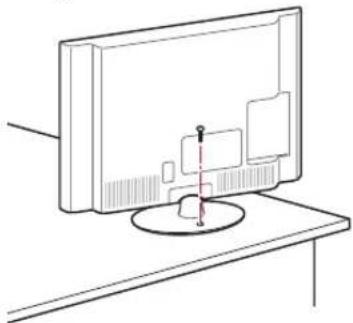 LG 26LV5510 - Securing the TV to a table - 1