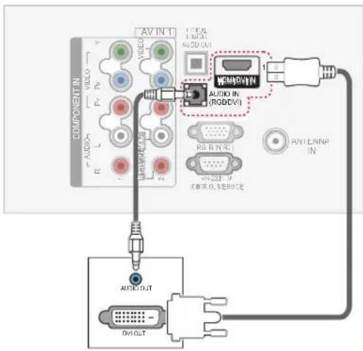 LG 26LV2540 - DVI to HDMI connection - 1
