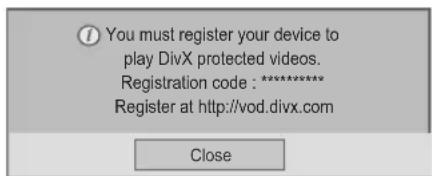 LG 26LV250A - DivX® VOD Registration - 1