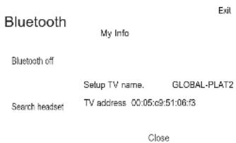LG 26LK330A - MY BLUETOOTH INFORMATION - 2