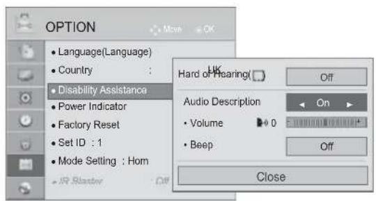 LG 26LK330A - AUDIO DESCRIPTION (IN DIGITAL MODE ONLY) - 3