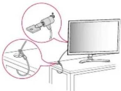 LG 24MT58 - Verwendung des Kensington-Sicherheitssystems - 1