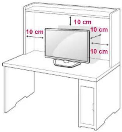 LG 24MT55 - Montage auf einem Tisch - 1