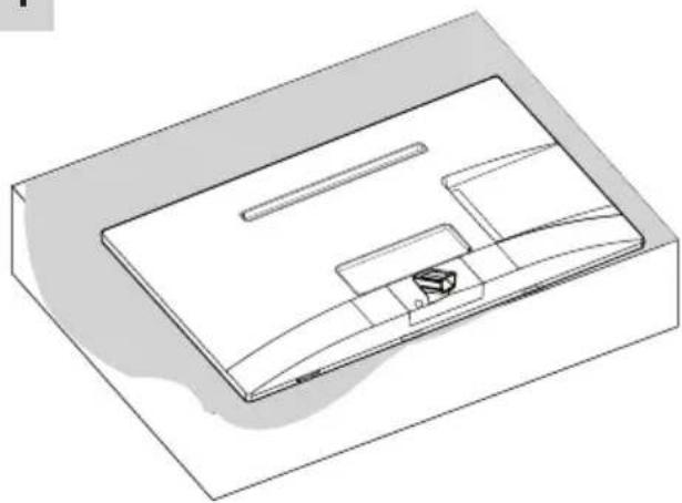 LG 24MT55 - Anbringen des Standfußes - 1