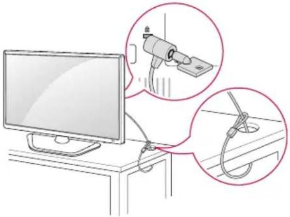 LG 24MT46 - Verwendung des Kensington-Sicherheitssystems - 1