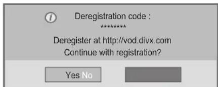 LG 22LV550A - DivX® VOD Deregistration - 1