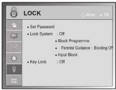 LG 22LK330A - LOCK settings - 1