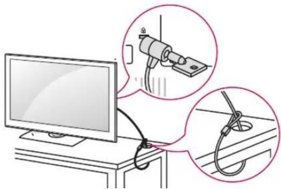 LG 22LK330A - Using the Kensington security system - 1