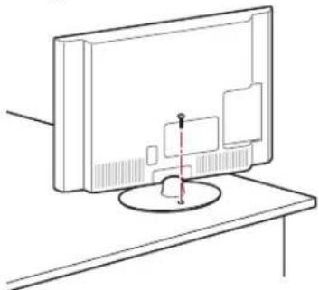 LG 19LV250U - Securing the TV to a table - 1