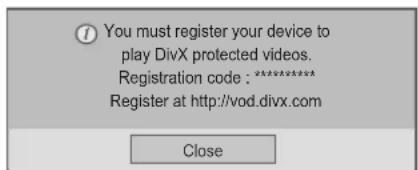 LG 19LV250U - DivX® VOD Registration - 1