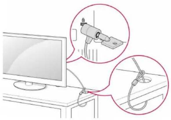 LG 39LP630H - Verwendung des Kensington-Sicherheitssystems - 1