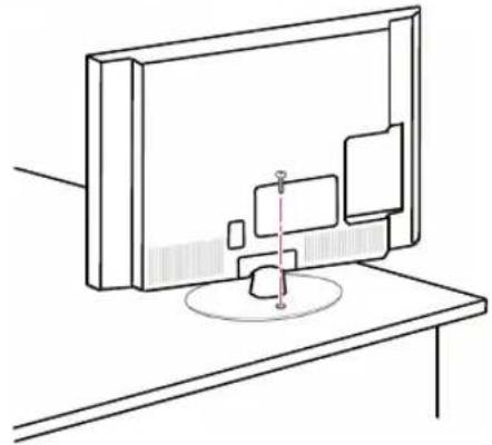 LG 39LP360H - Securing the TV to a table - 1