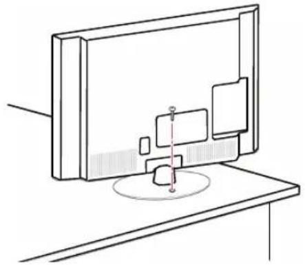 LG 39LN549E - Befestigen des TV-Gerätes an einem Tisch - 1