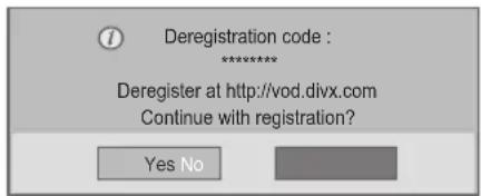 LG 42PW450T - Deactivating the DivX feature - 1