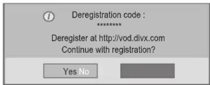 LG 42PW450N - Deactivating the DivX feature - 1