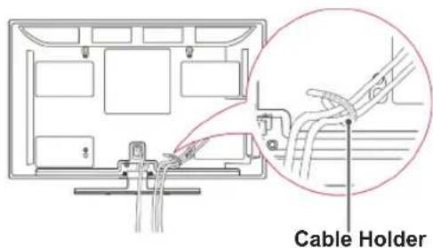 LG 42LW540U - Tidying cables - 2