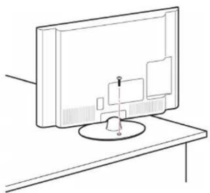LG 42LV3551 - Securing the TV to a table - 1