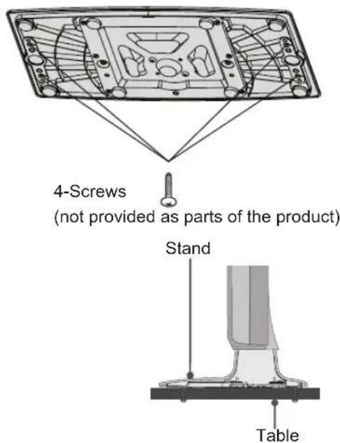 LG 42LP631H - Attaching the TV to a table - 1