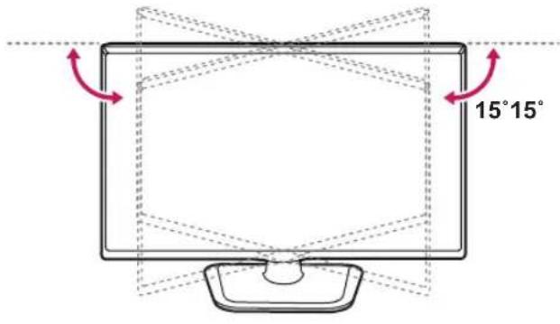 LG 42LP631H - Adjusting the angle of the TV to suit view - 1