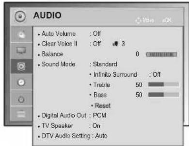 LG 42LK469C - AUDIO settings - 1