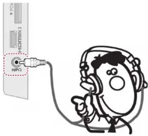 LG 42LK455 - Anschluss von Kopfhörern - 1