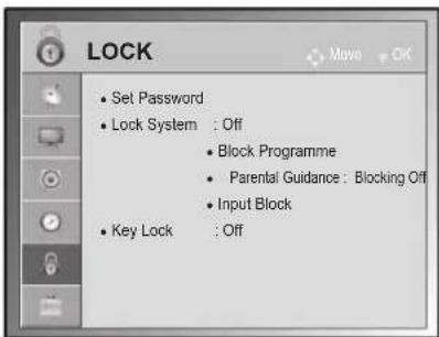 LG 42LK450U - LOCK settings - 1