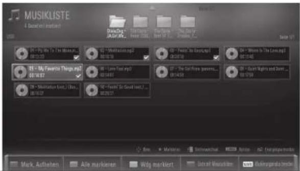 LG 42LE5700 - Musikauswahl - 2