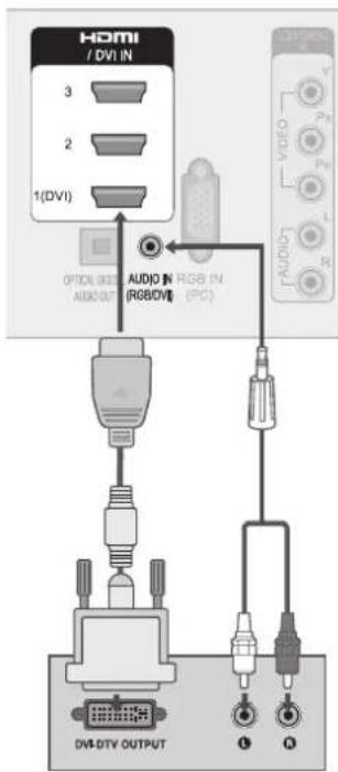 LG 42LE5700 - Anschließen mit einem HDMI/DVI-Kabel - 1