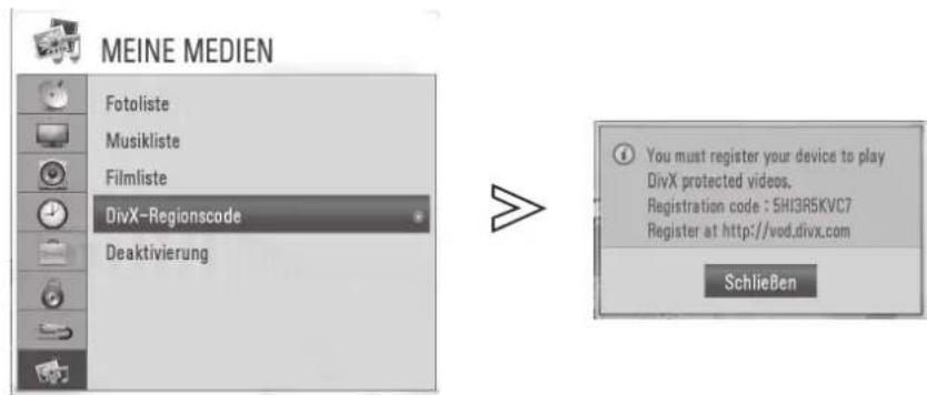 LG 42LE5700 - DIVX-REGISTRIERUNGSCODE - 1