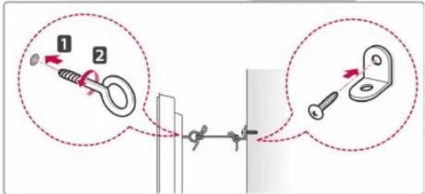 LG 60PV250A - Securing the TV to a wall - 2