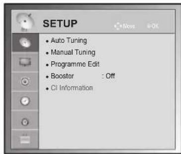 LG 50PZ250A - SETUP settings - 1