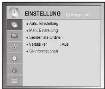 LG 50PW451N - Einstellungen im Menü EINSTELLUNG - 1