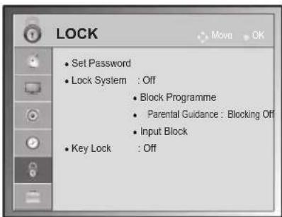 LG 50PW450N - LOCK settings - 1