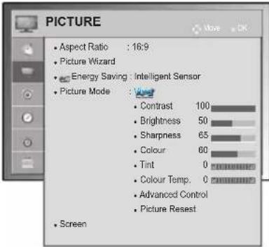 LG 50PV350A - PICTURE settings - 1