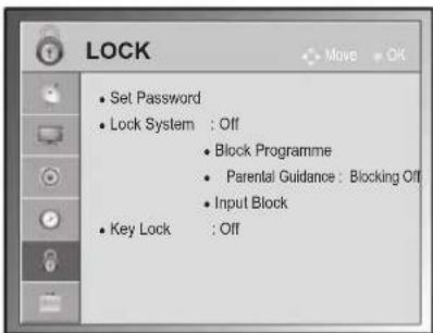 LG 50PT351A - LOCK settings - 1