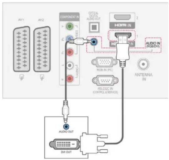 LG 47LW450A - DVI to HDMI connection - 1