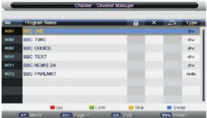 TV Star LED24FV1 - Channel Manager - 1
