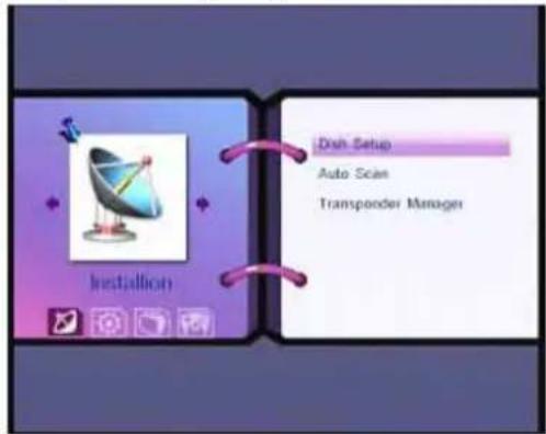 Dish Setup Auto Scan Transponder Manager