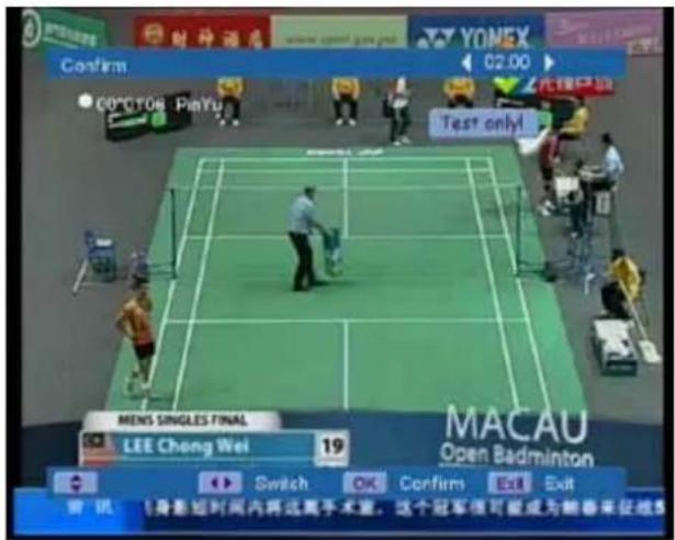 Confirm 00*GTOR PinYu Test only! MENS SINGLES FINAL LEE Chong Wei 19 MACAU Open Badminton Switch OK Confirm Exit Exit 资讯 身影短时间内将远离手术室。这个冠军很可能成为赔春来促胜5