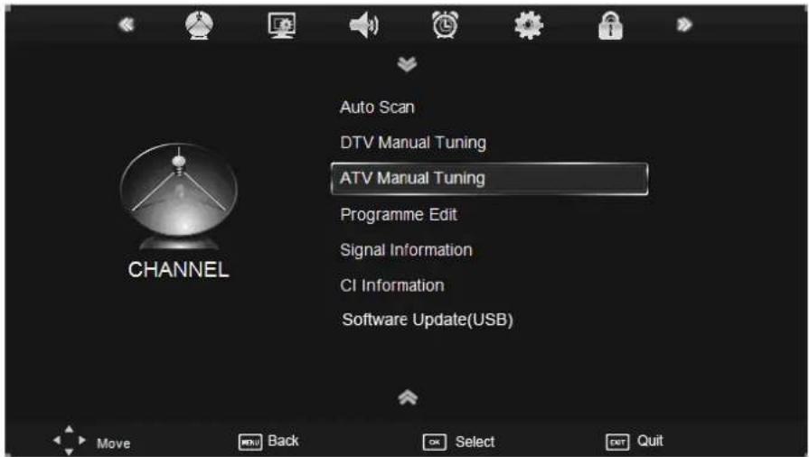 LENCO DVL-2750 - Kanal-menü - 1