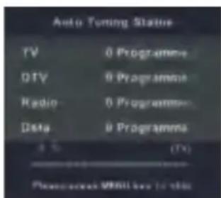 Auto Tuning Status TV 0 Programms DTV 0 Programms Radio 0 Programms Data 0 Programms % (TV) Phanopacoustic V8611 key to skin