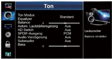 HISENSE LTDN55XT770WXSEU3D - Tonmenü - 1