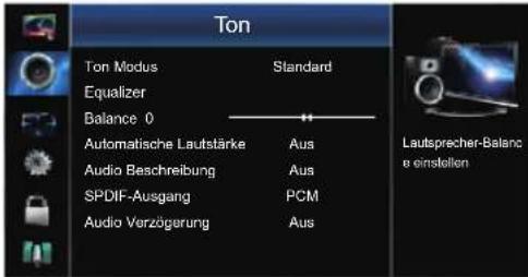 HISENSE LTDN50K660RWSEU3D - Tonmenü - 1