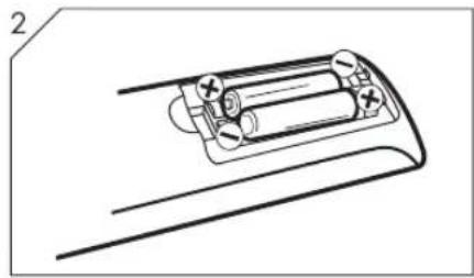 HISENSE LTDN50K660RWSEU3D - Batterien in die Fernbedienung einsetzen - 2