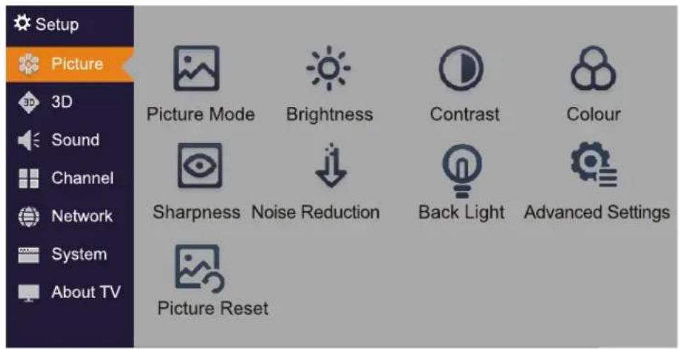 HISENSE LTDN50K370WSGEU - Setting Options: Picture - 1