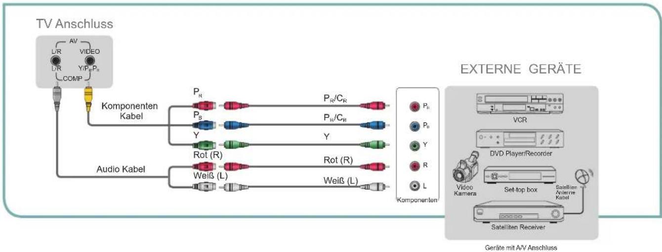 HISENSE LTDN50K160WSGEU - Verbindung eines A/V Geräts mit einem Komponenten (YP _B P _R ) Kabel - 1