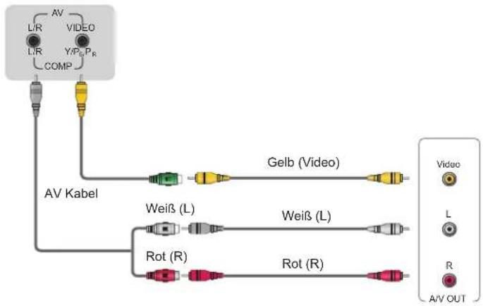 HISENSE LTDN50K160WSGEU - Verbindung eines A/V Geräts mit dem Gemischtadrigen Kabel - 1