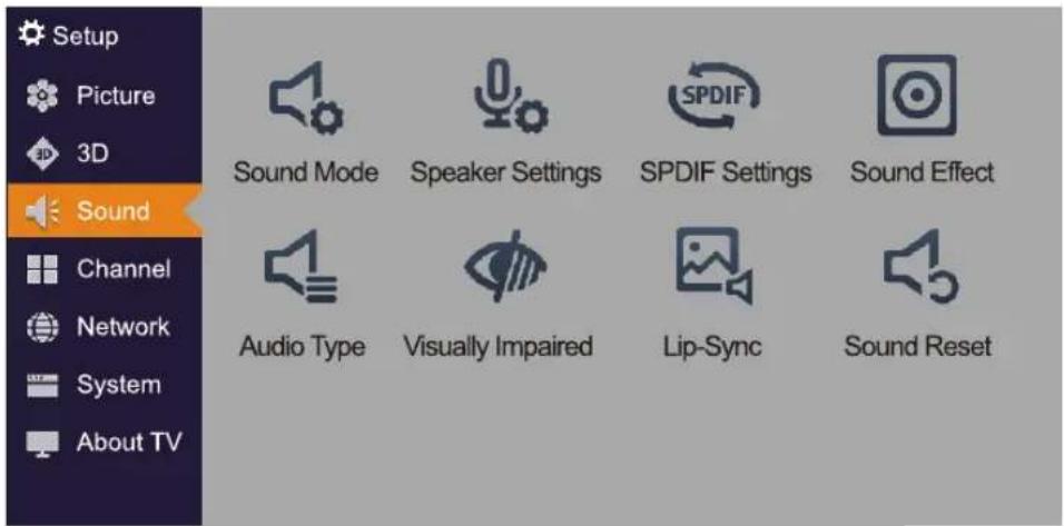 HISENSE LTDN40K370WSGEU - Setting Options: Sound - 1