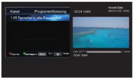 HISENSE LTDN39K610XWSEU3D - Aufnahmeliste: Hier zeigen Sie die aufgenommenen Programme an - 1